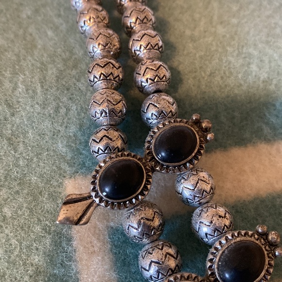 Squash Blossom Necklace with matching earrings set - Picture 7 of 7